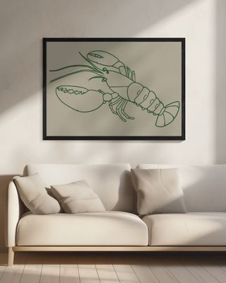 Elegant Lobster Sketch