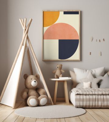 Rainbow Plus Shapes  Blue Mustard2