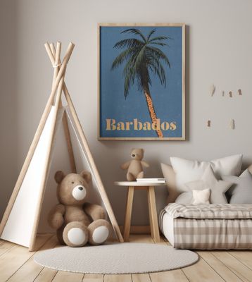 Barbados Vintage Travel Poster