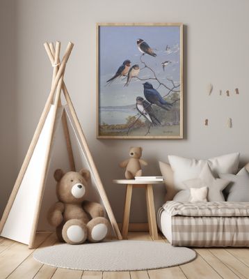 Swallows 002 By Allan Brooks