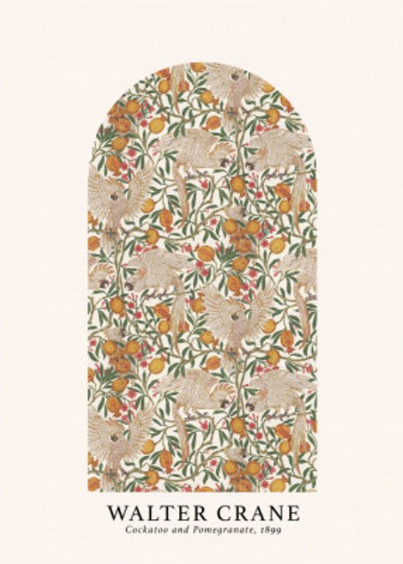 Cockatoo and Pomegranate