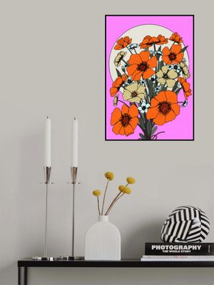 Flower Bouquet and Moon