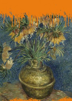 Collage Sunflowers and the splash Van Gogh