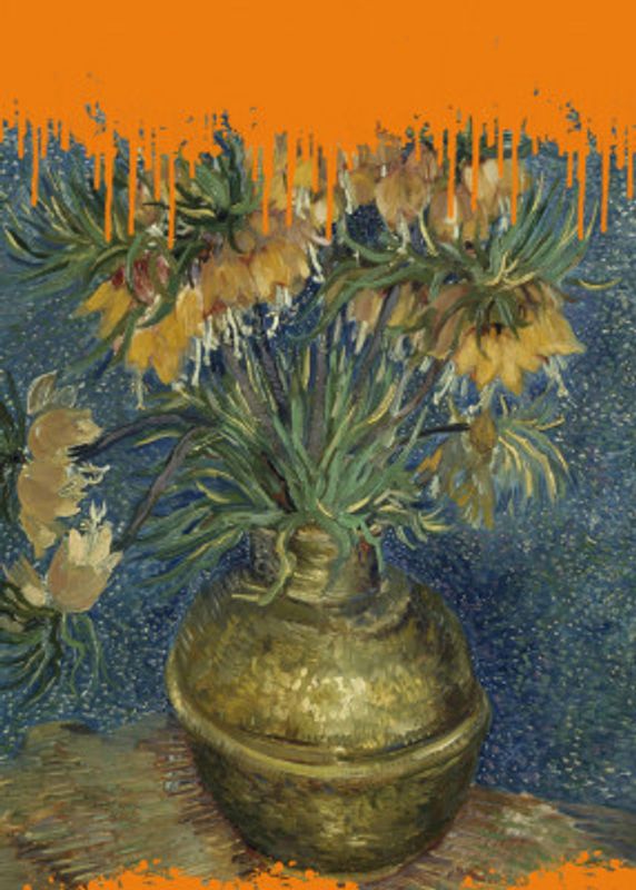 Collage Sunflowers and the splash Van Gogh