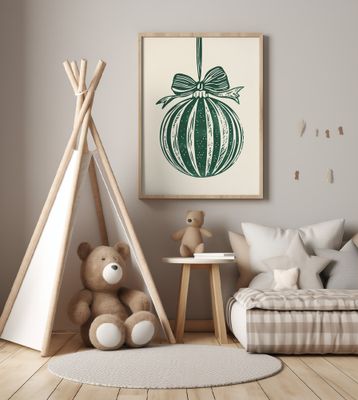 Christmas Ornament Green Illustration