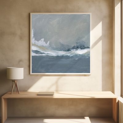 Dynamic Ocean Waves Under a Cloudy Sky