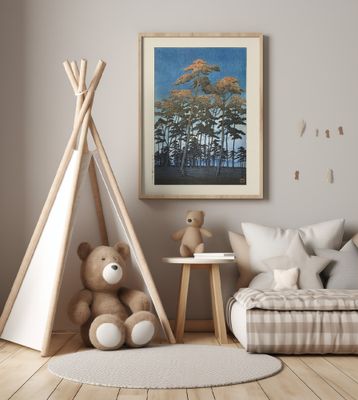 Hikawa Park In Omiya (1930) By Kawase Hasui and Watanabe Shozaburo