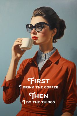 First I drink the coffee, then I do the things