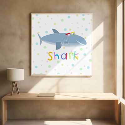 Funny Shark Wearing Glasses by Artist Carla Daly