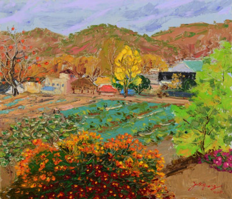 Chrysanthemum Flower Village