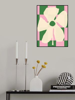 Abstract Shapes Flower Checkprint