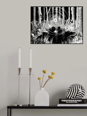 Wisp. Folk Lore Will'o the Lantern in The Woods Ink Drawing.