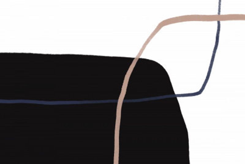 Intersecting Lines And Bold Black Shapes
