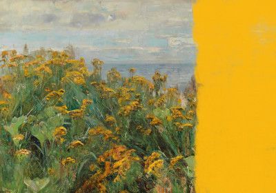 yellow modern landscape collage