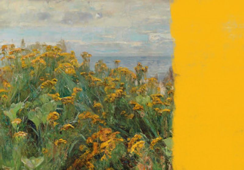 yellow modern landscape collage