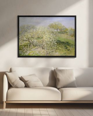 Spring (fruit Trees In Bloom) (1873) By Claude Monet