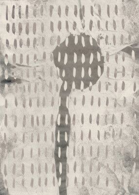 Contemporary Abstract In White and Grey