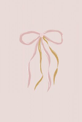 Delicate Pink and Golden Bow