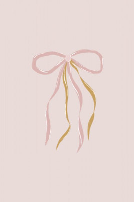 Delicate Pink and Golden Bow