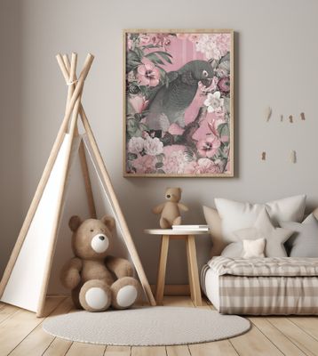 The Parrots Paradise Garden 3 Pastel Pink