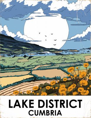Lake District Vintage Travel Poster