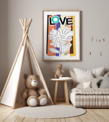 Scribble Flower Faded