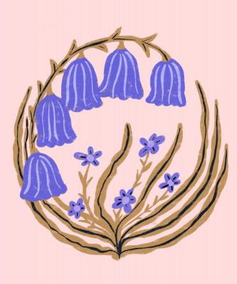 Blue  Flowers By Aliya Putrus