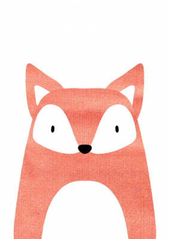 Fox in watercolor
