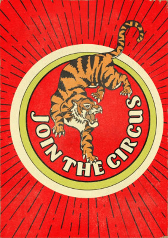 Join the Circus tiger Vintage Commercial