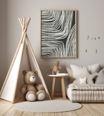 Monochrome Organic Wavy Lines