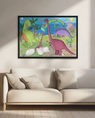 Cute Dinosaur in the Jurassic Park by Artist Carla Daly