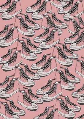 Pink High Top Sneaker Pattern