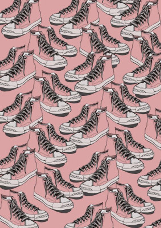Pink High Top Sneaker Pattern