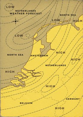 Netherlands Vintage Weather Map