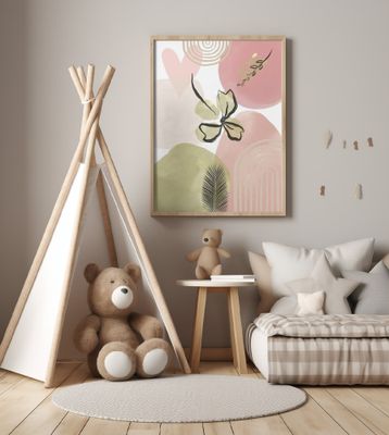 Botanical Pink Green 1