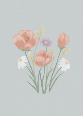 Painterly Wildflower Meadow Florals Sage