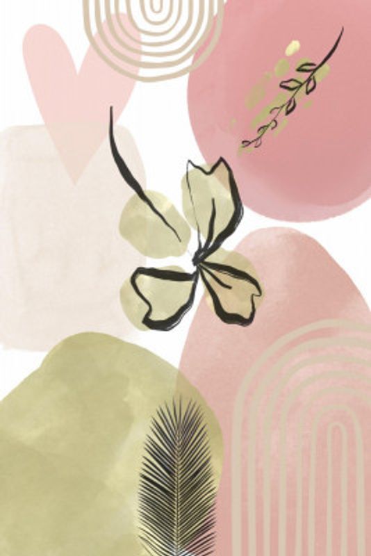 Botanical Pink Green 1