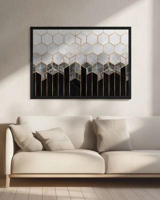 Charcoal Hexagons