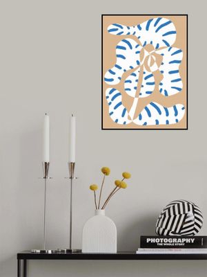 Abstract Shapes Flower Tiger print