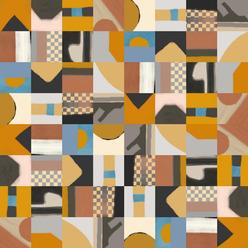 Mid Century Grid Pattern Two