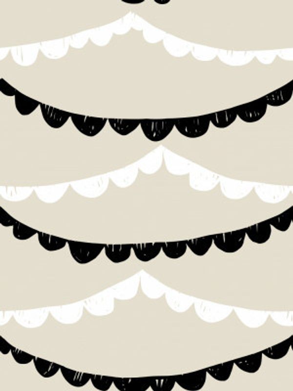 Scalloped Pattern With Black And White