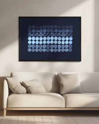 Meditation Circles Blue 24x36