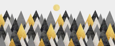 Geometric Mountain Landscape