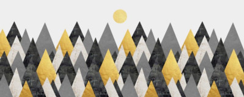 Geometric Mountain Landscape