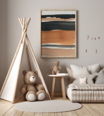 Horizontal Stripes In Earthy Tones