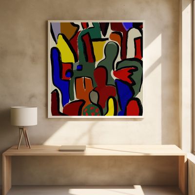 Color doodle abstract