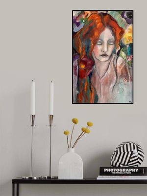 Woman With Vibrant Red Hair