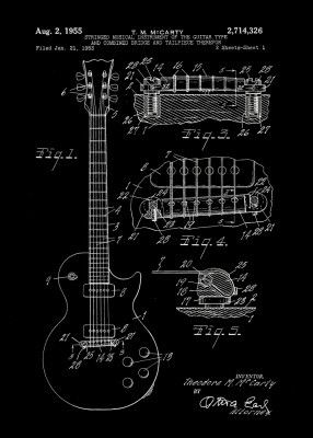 Electric Guitar Patent 1955