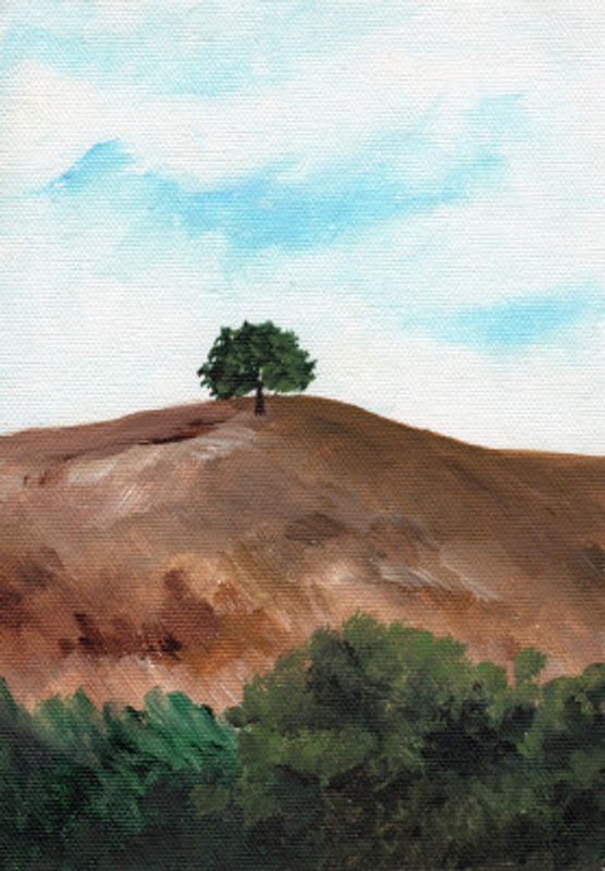 Hill Under A Blue Sky