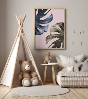 Monstera Pink Light 01